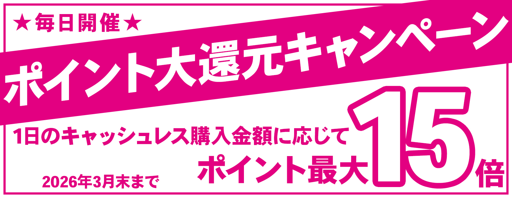 ポイント大還元キャンペーン